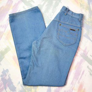 Vintage 1970s Tour De France High Waist Wide Leg Jeans
